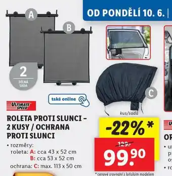 Lidl Roleta proti slunci 2 kusy nabídka