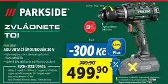 Lidl Aku vrtací šroubovák 20 v nabídka