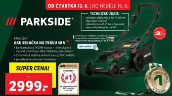 Lidl Aku sekačka na trávu 40 v nabídka