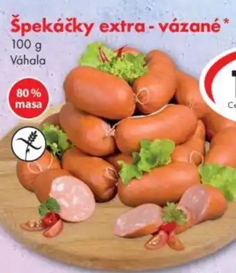 CBA Špekáčky extra- vázané nabídka