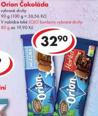 CBA Orion Čokoláda nabídka