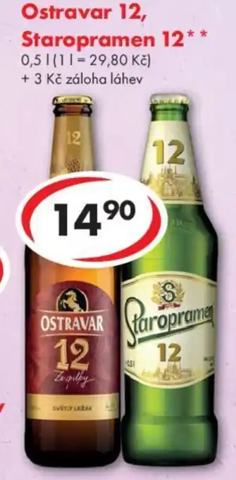 CBA Ostravar 12, Staropramen 12** nabídka