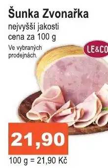 COOP DISKONT Šunka Zvonařka nabídka