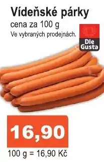 COOP DISKONT Vídeňské párky nabídka