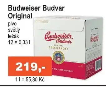 COOP DISKONT Budweiser Budvar Original nabídka