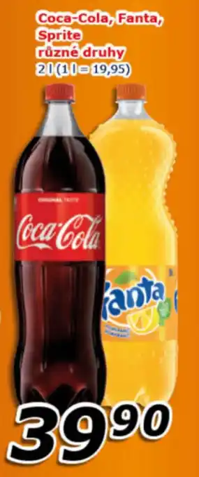 ESO MARKET Coca-Cola, Fanta, Sprite různé druhy 2L nabídka