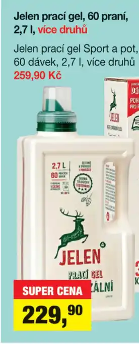 Šlak Jelen prací gel, 60 praní, 2,7 L nabídka