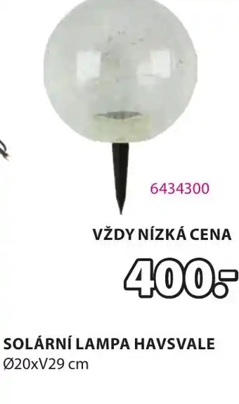 JYSK SOLÁRNÍ LAMPA HAVSVALE nabídka