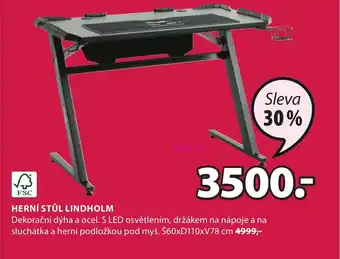 JYSK HERNÍ STŮL LINDHOLM nabídka