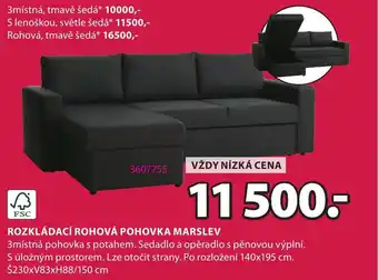 JYSK ROZKLÁDACÍ ROHOVÁ POHOVKA MARSLEV nabídka