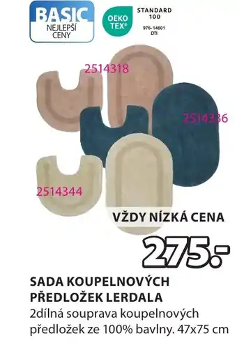 JYSK SADA KOUPELNOVÝCH PŘEDLOŽEK LERDALA nabídka