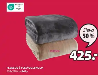 JYSK FLEECOVÝ PLÉD GULSKOLM nabídka