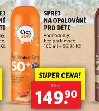 Lidl Sprej na opalování pro děti nabídka