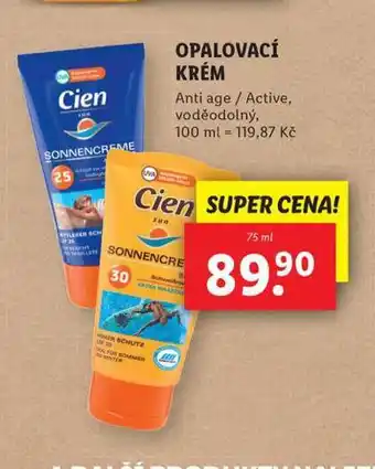 Lidl Opalovací krém nabídka