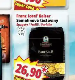 Norma Franz josef kaiser semolinové těstoviny nabídka