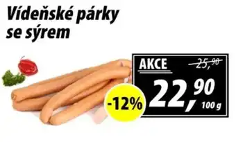 Vídeňské párky se sýrem