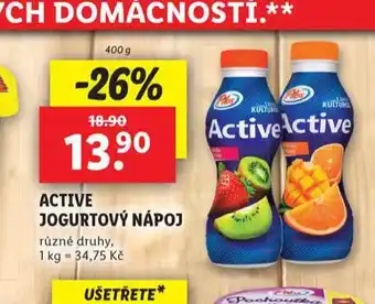 Lidl Active jogurtový nápoj nabídka