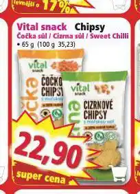 Norma Vital snack chipsy nabídka
