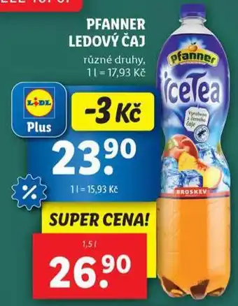 Lidl Pfanner ledový čaj nabídka