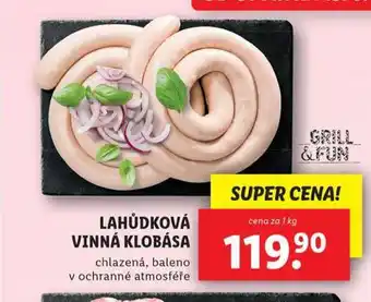 Lidl Lahůdková vinná klobása nabídka