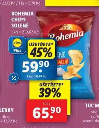 Lidl Bohemia chips solené nabídka