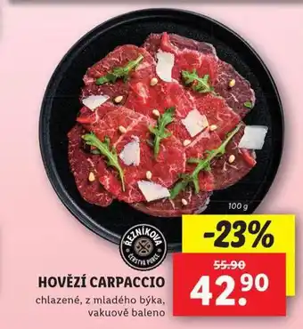 Lidl Hovězí carpaccio nabídka