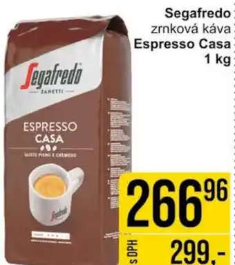 Jip Segafredo zrnková káva Espresso Casa nabídka