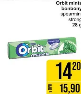 Jip Orbit mints bonbony spearmint strong 28 g nabídka