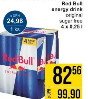 Jip Red Bull energy drink original sugar free 4 x 0,25L nabídka