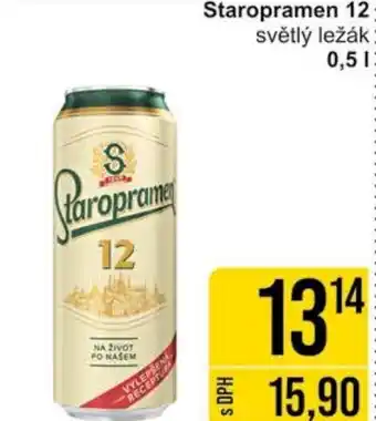 Jip Staropramen 12 světlý ležák: 0,5L nabídka