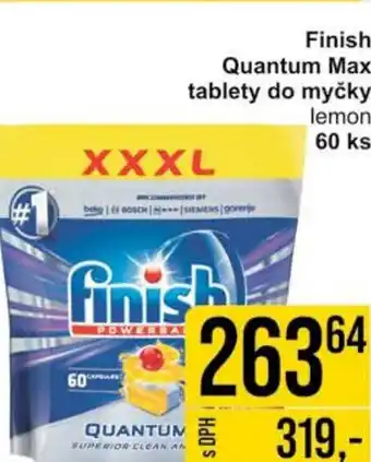 Jip Finish Quantum Max tablety do myčky lemon 60 ks nabídka