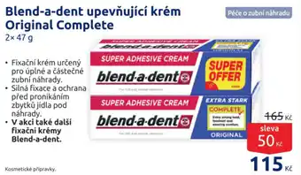 Benu Blend-a-dent upevňující krém Original Complete 2 x 47g nabídka