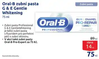 Oral-B zubní pasta G & E Gentle Whitening 75 ml
