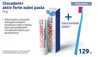 Glucadent+ aktiv forte zubní pasta 75g