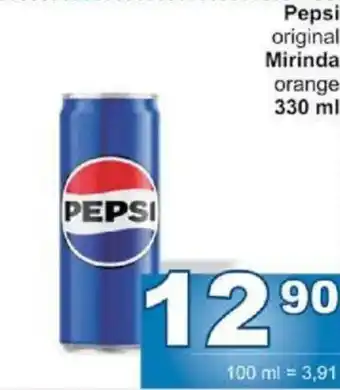 Jip Pepsi original Mirinda orange 330 ml nabídka