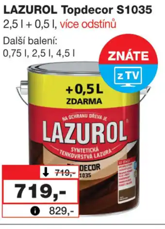 Barvy a laky drogerie LAZUROL Topdecor S1035 nabídka