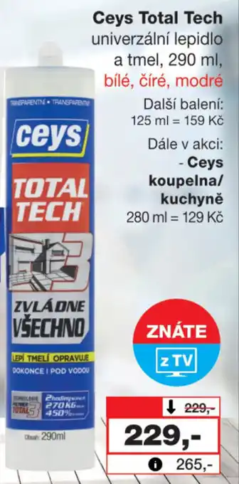 Ceys Total Tech univerzální lepidlo a tmel, 290 ml