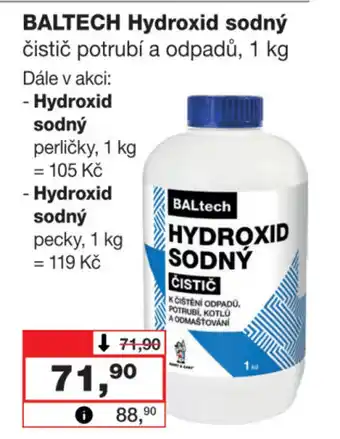 Barvy a laky drogerie BALTECH Hydroxid sodný nabídka
