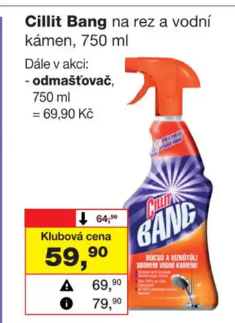 Barvy a laky drogerie Cillit Bang na rez a vodní kámen, 750 ml nabídka