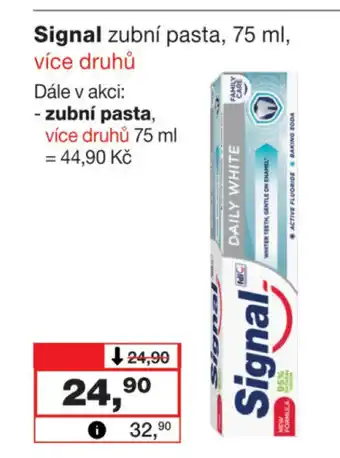 Barvy a laky drogerie Signal zubní pasta, 75 ml nabídka