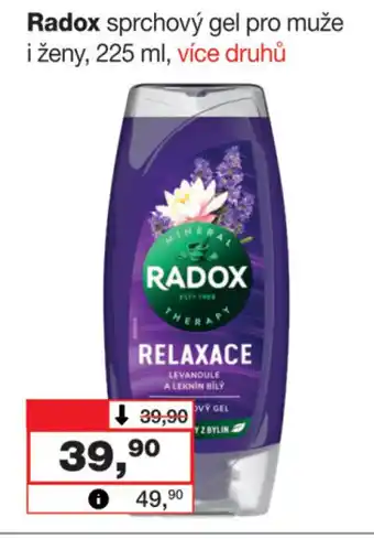 Barvy a laky drogerie Radox sprchový gel pro muže i ženy, 225 ml nabídka