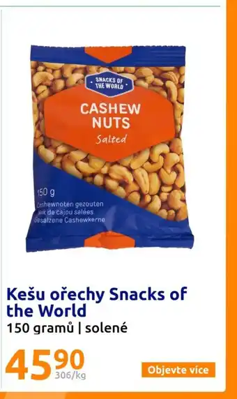 Action Kešu ořechy Snacks of the World nabídka