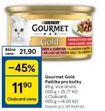 Tesco Gourmet Gold Paštika pro kočky 85 g nabídka