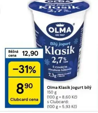 Tesco Olma Klasik jogurt bílý 150 g nabídka