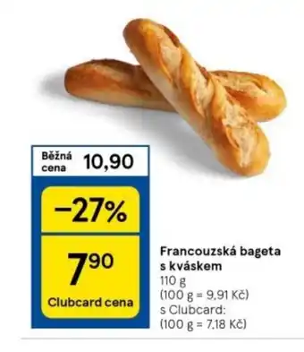 Tesco Francouzská bageta s kváskem nabídka