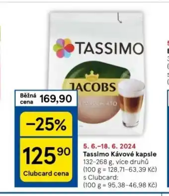 Tesco Tassimo Kávové kapsle nabídka