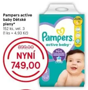 Tesco Pampers active baby Dětské pleny nabídka