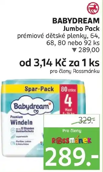 Rossmann BABYDREAM Jumbo Pack nabídka