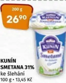 Coop KUNIN SMETANA 31% nabídka