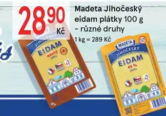 Žabka Madeta Jihočeský eidam plátky 100 g nabídka